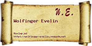 Wolfinger Evelin névjegykártya